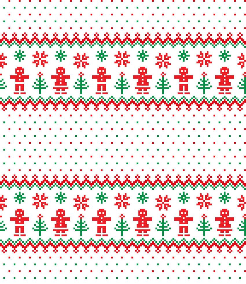 New Year s Christmas pattern pixel vector illustration eps