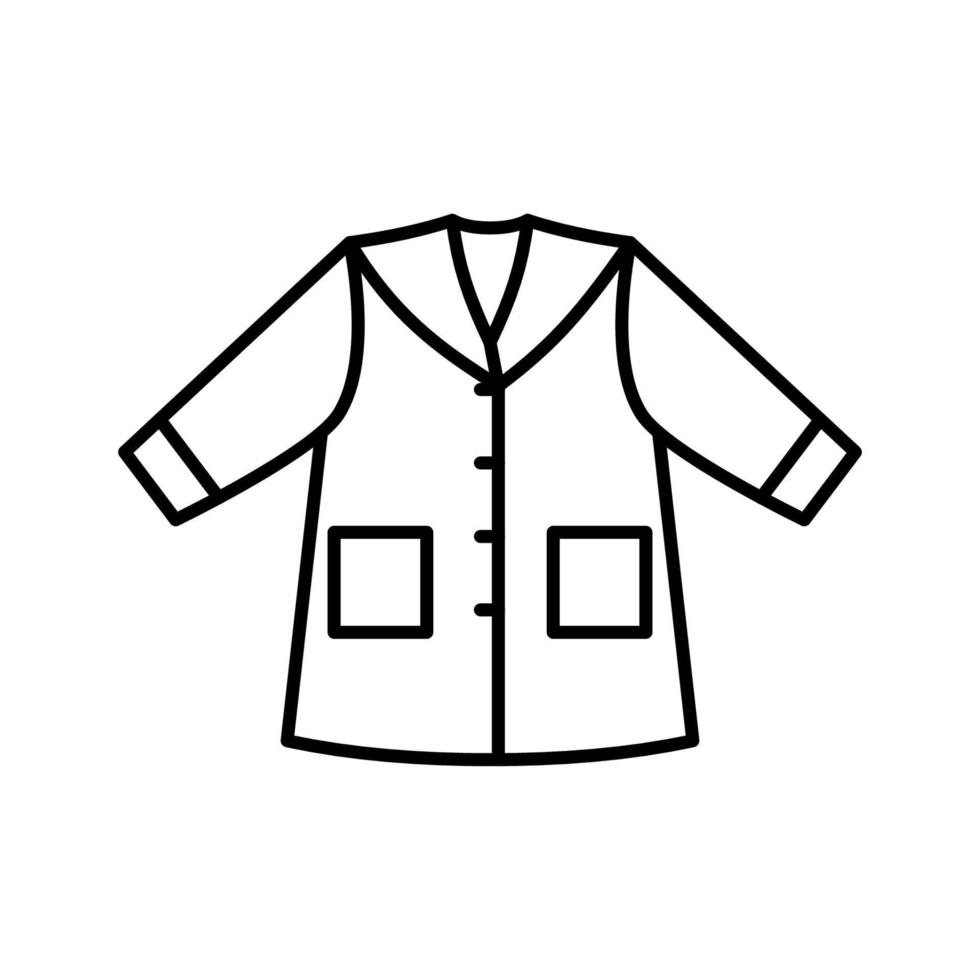 contorno, simple vector icono de abrigo de bebé aislado sobre fondo blanco.