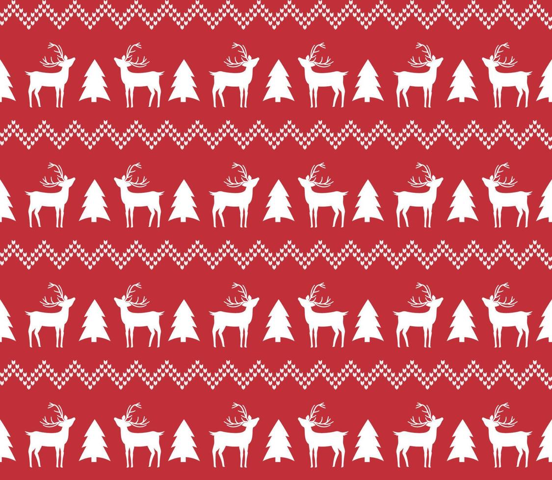 Knitted Christmas and New Year pattern in snowmen. Wool Knitting Sweater Design. Wallpaper wrapping paper textile print. Eps 10 vector