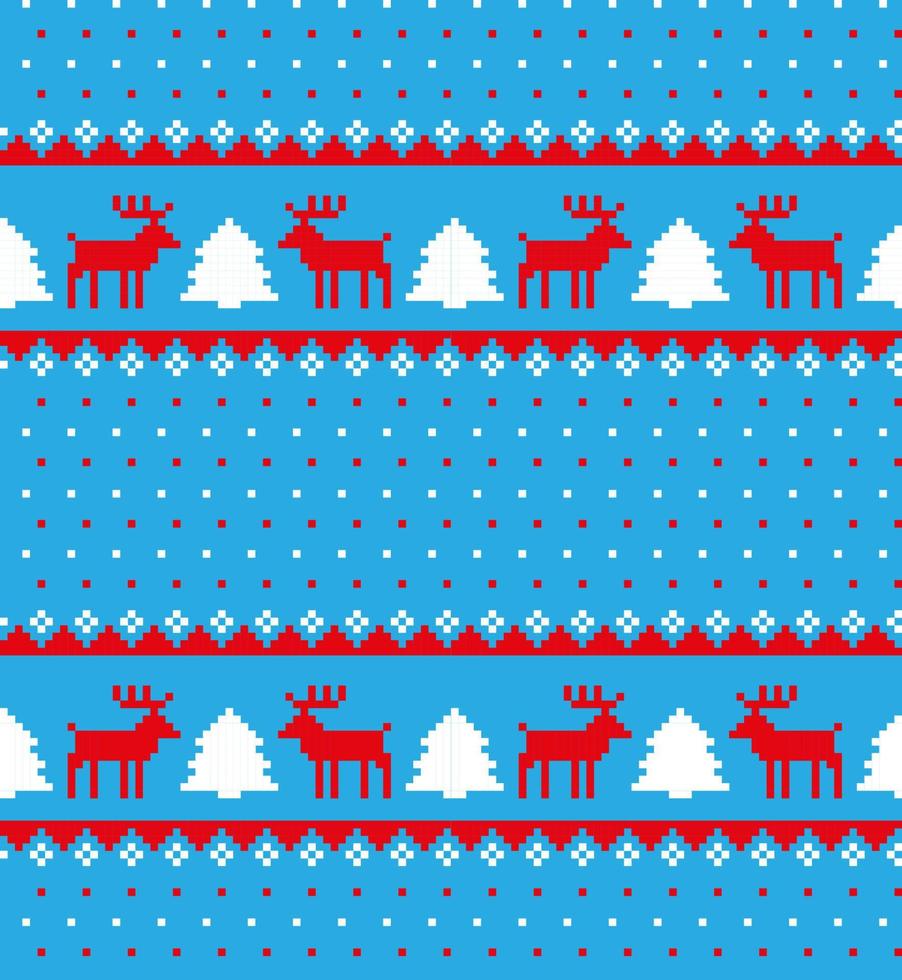 New Year s Christmas pattern pixel vector illustration eps