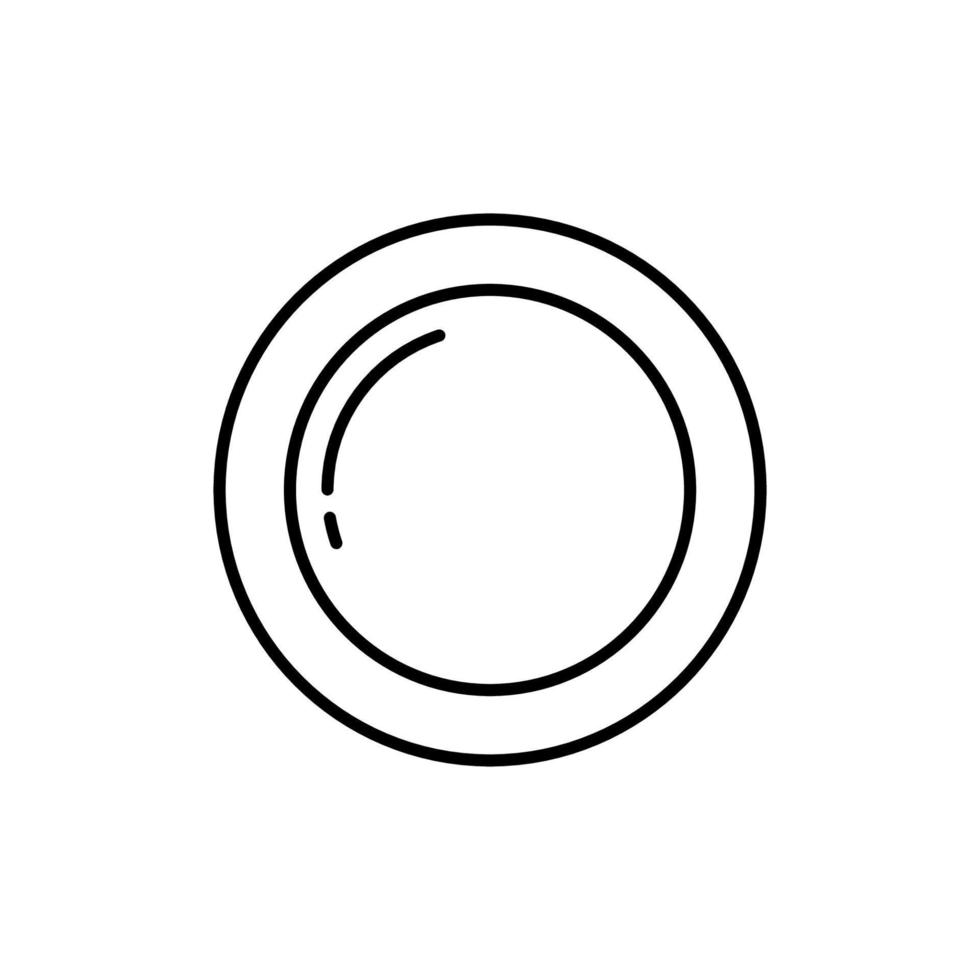 contorno, icono de placa de vector simple aislado sobre fondo blanco.
