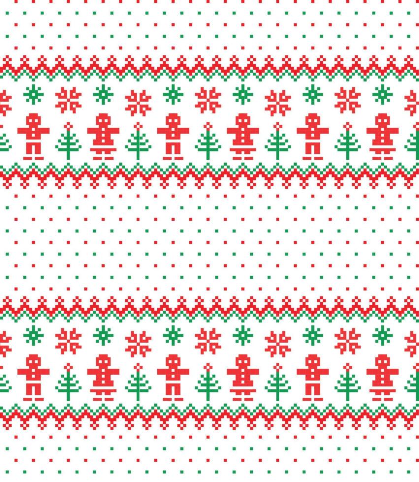 New Year s Christmas pattern pixel vector illustration eps
