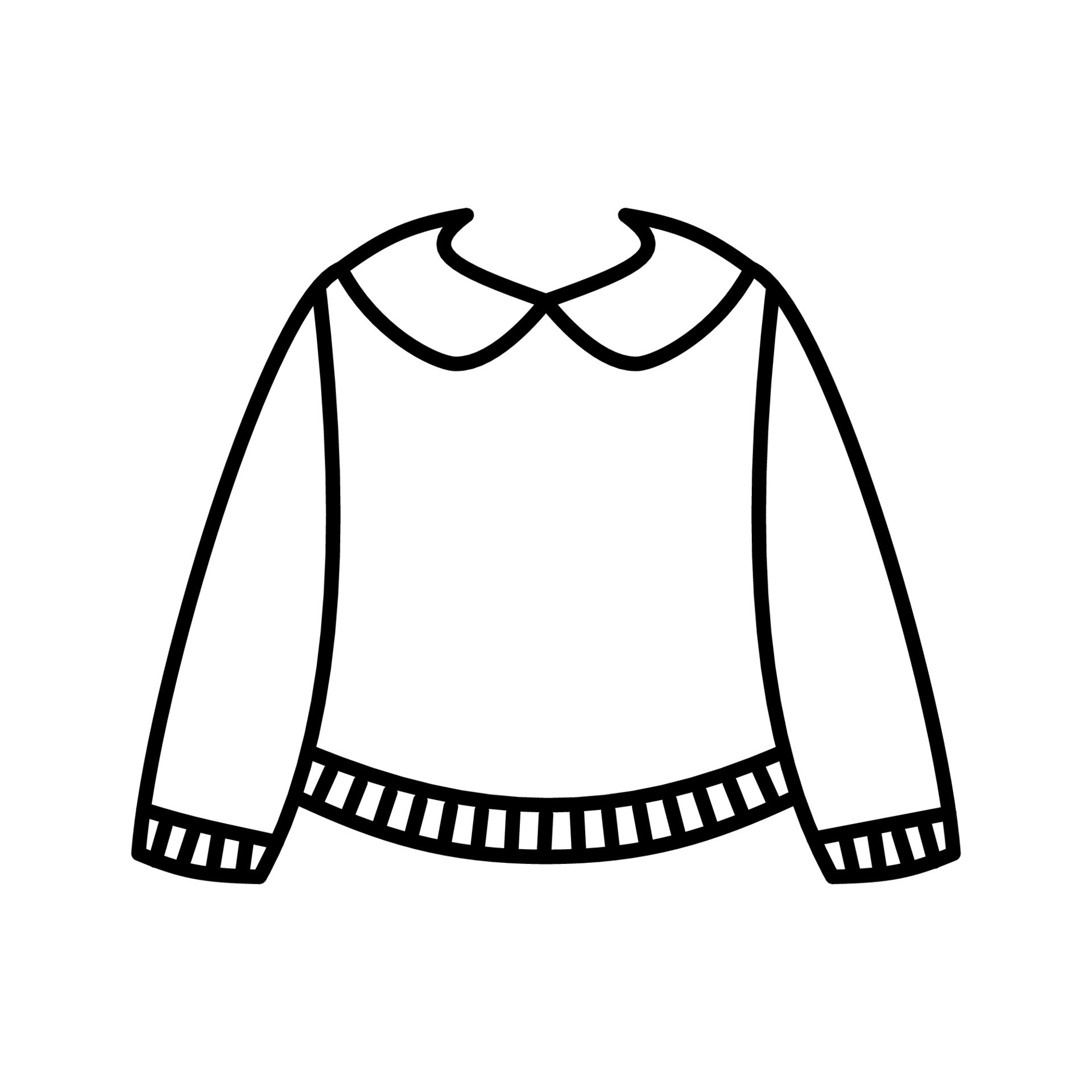 Outline, simple vector kids sweater icon isolated on white background. 16086184 Vector Art at