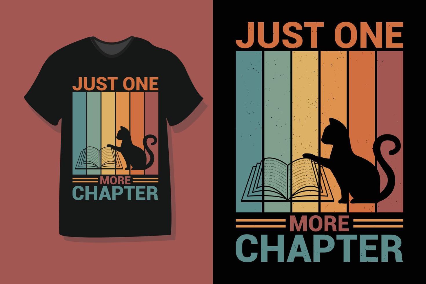 just One more chapter. retro design for t-shirts vector