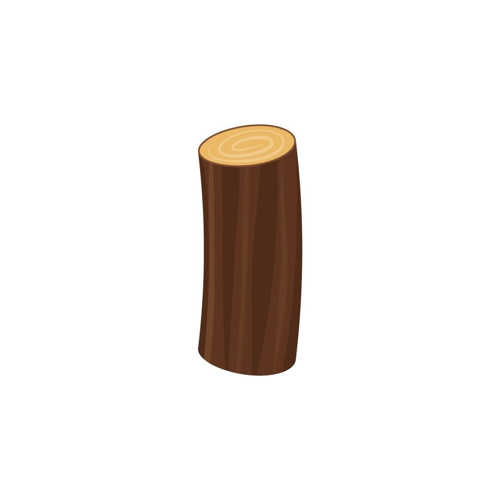 Vector icon wood log and trunk, stump and plank.
