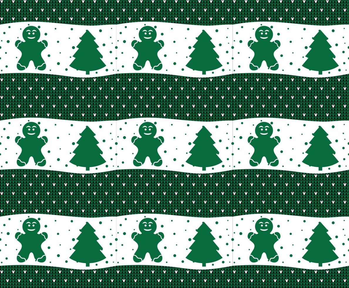 Knitted Christmas and New Year pattern esp 10 vector