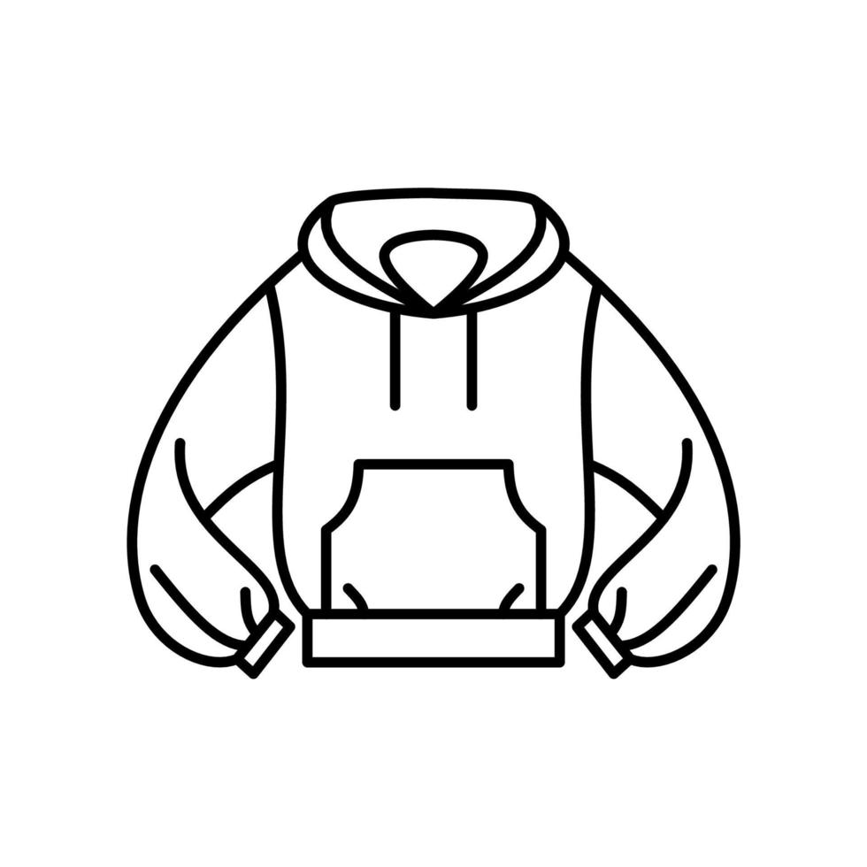 Outline, simple vector sweater icon isolated on white background.