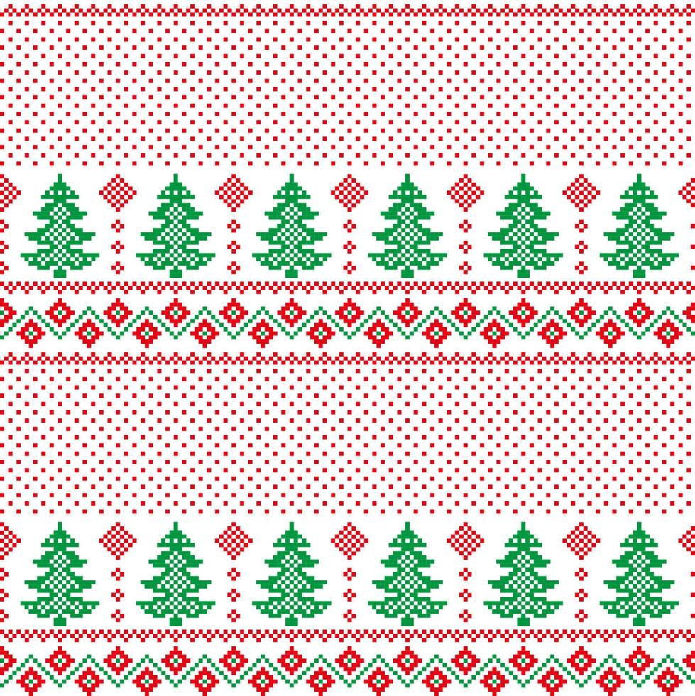 New Year's Christmas pattern pixel vector illustration eps