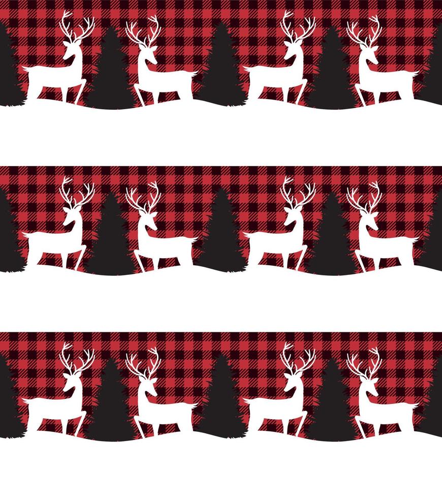 Buffalo Plaid Christmas and New Year s pattern in a convertible carries a Christmas tree. eps 10 vector