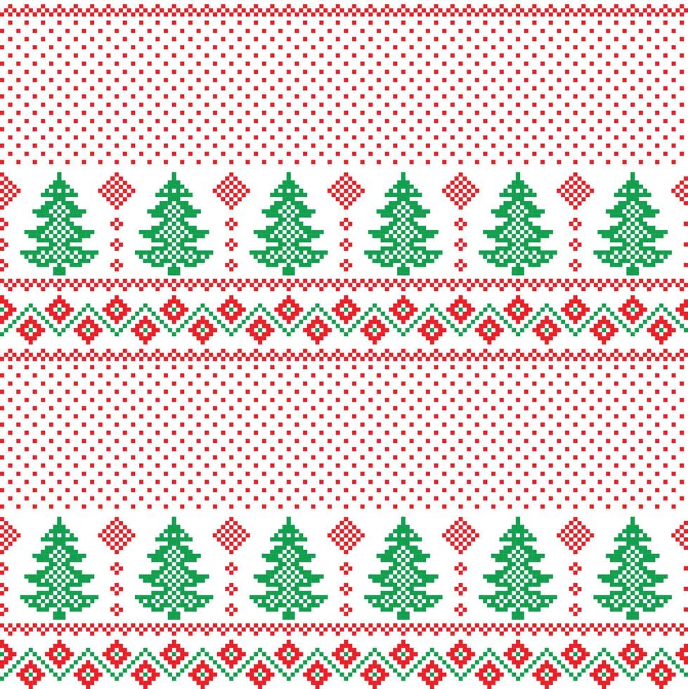 New Year s Christmas pattern pixel vector illustration eps