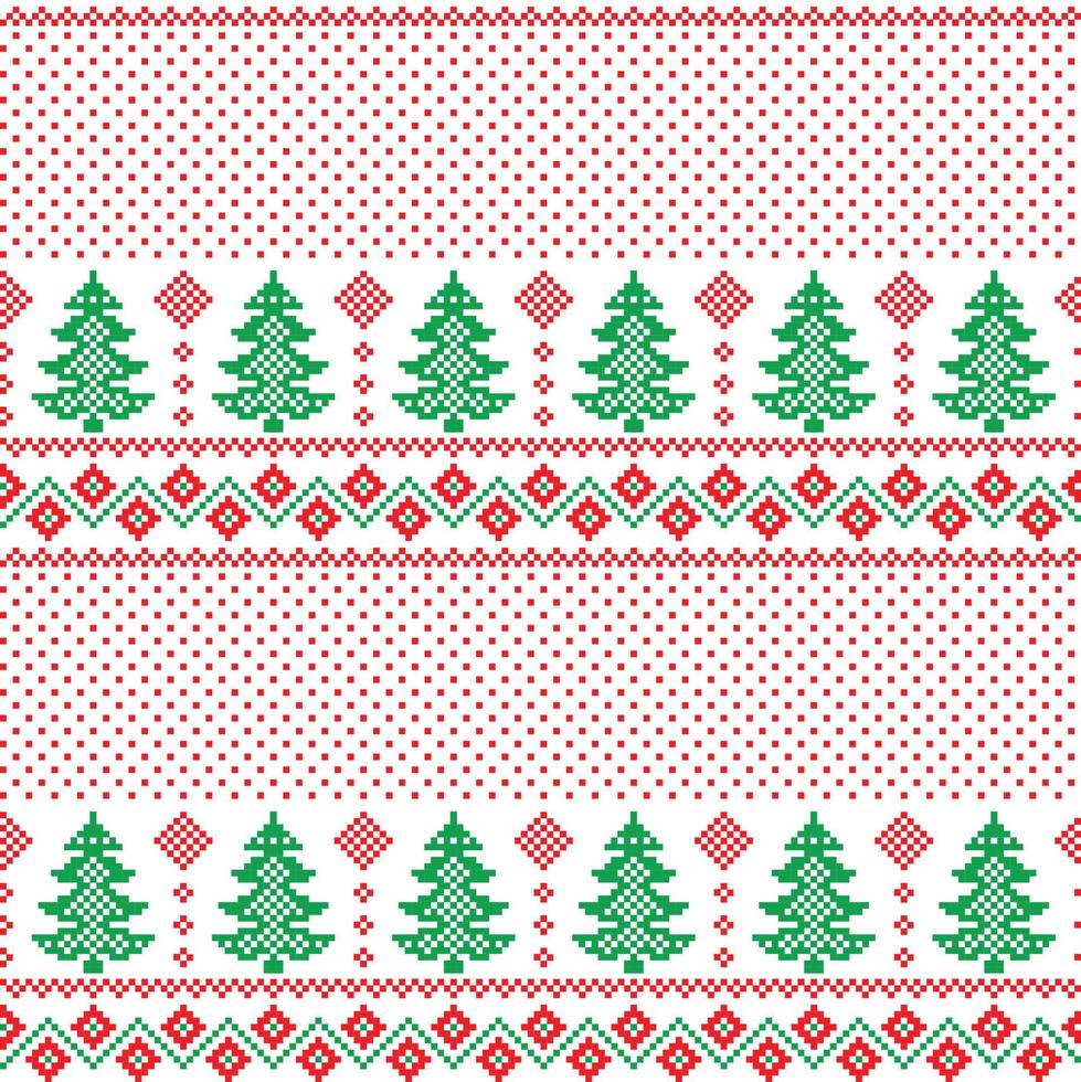 New Year s Christmas pattern pixel vector illustration eps