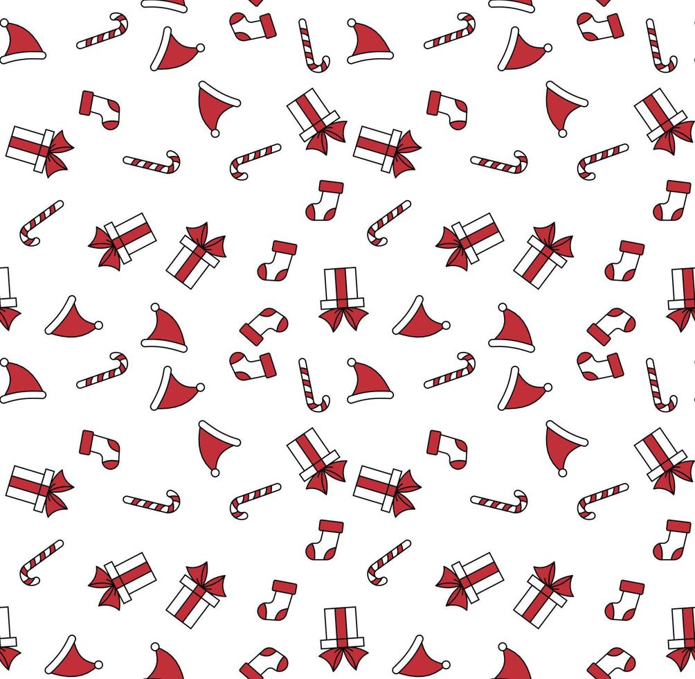 Christmas background, seamless tiling, great choice for wrapping paper pattern vector