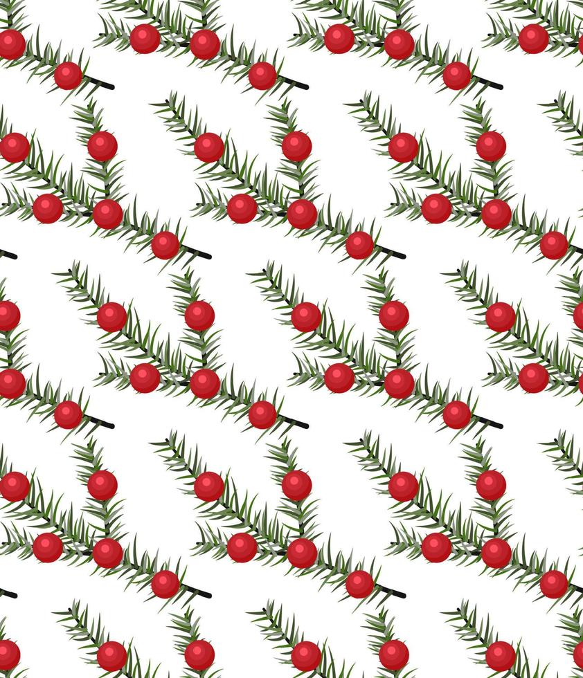 Vector festive Christmas or New Year seamless pattern in a Christmas tree.