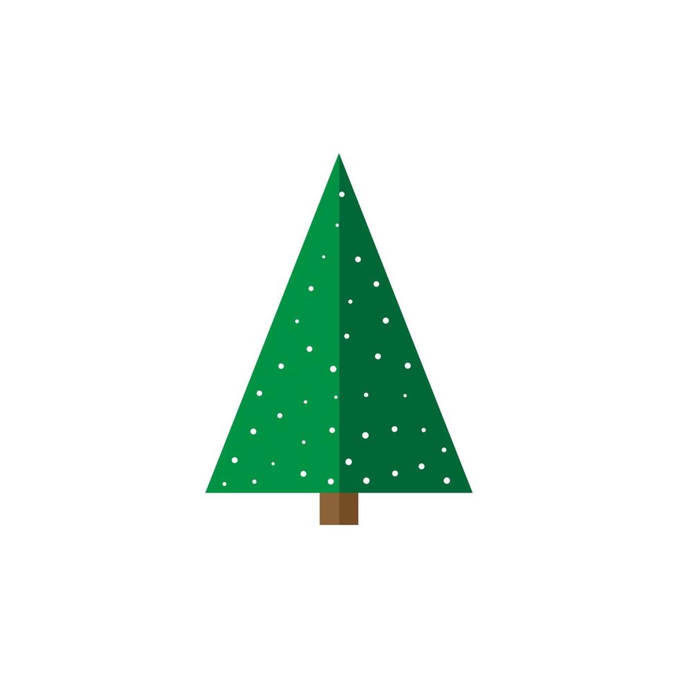 Tree Merry Christmas Icon Isolated Vector esp 10