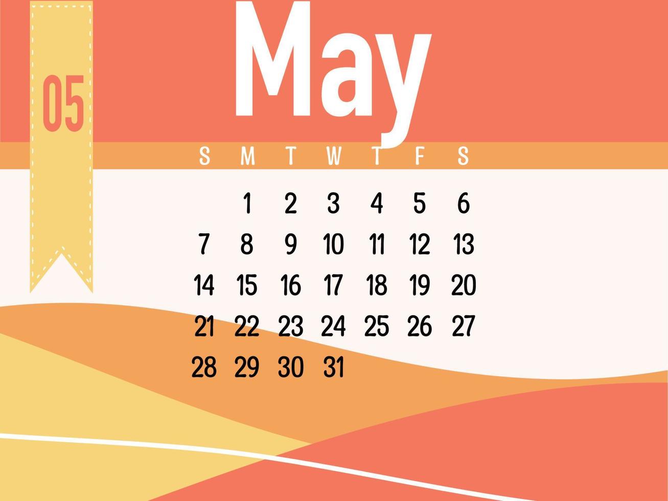 May calendar Vector