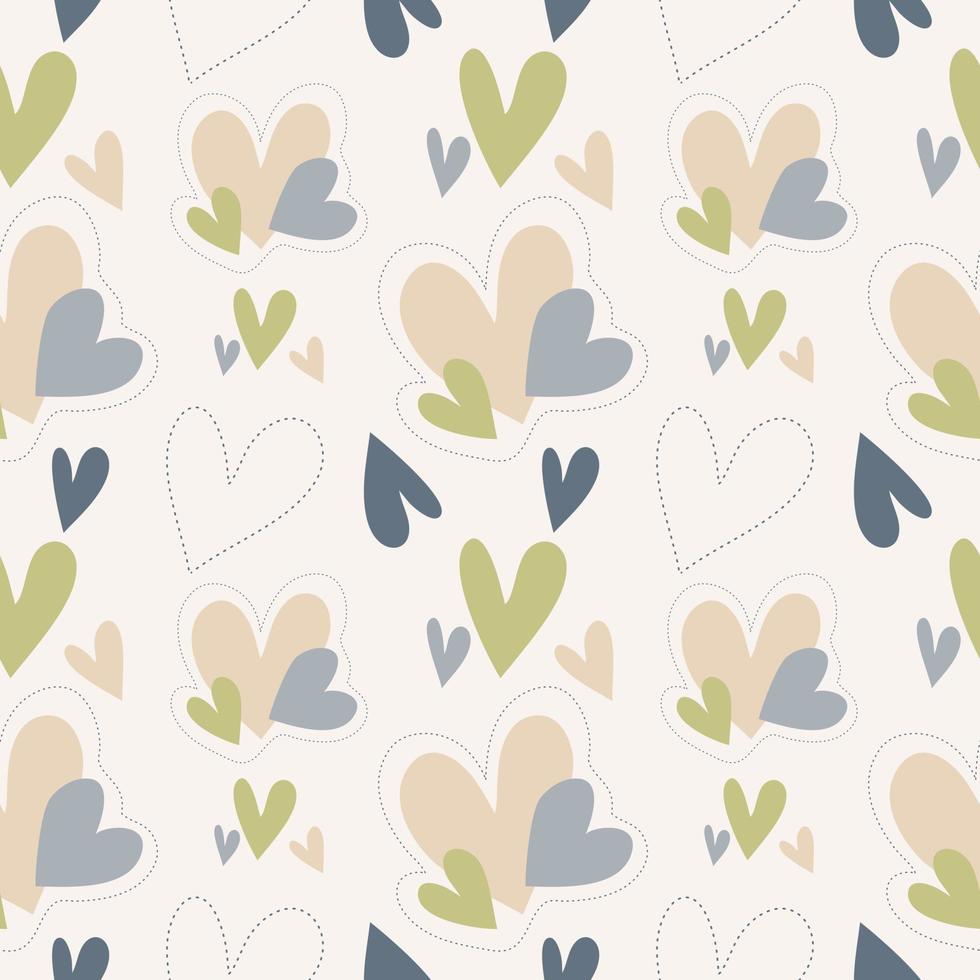 Heart Seamless pattern background vector