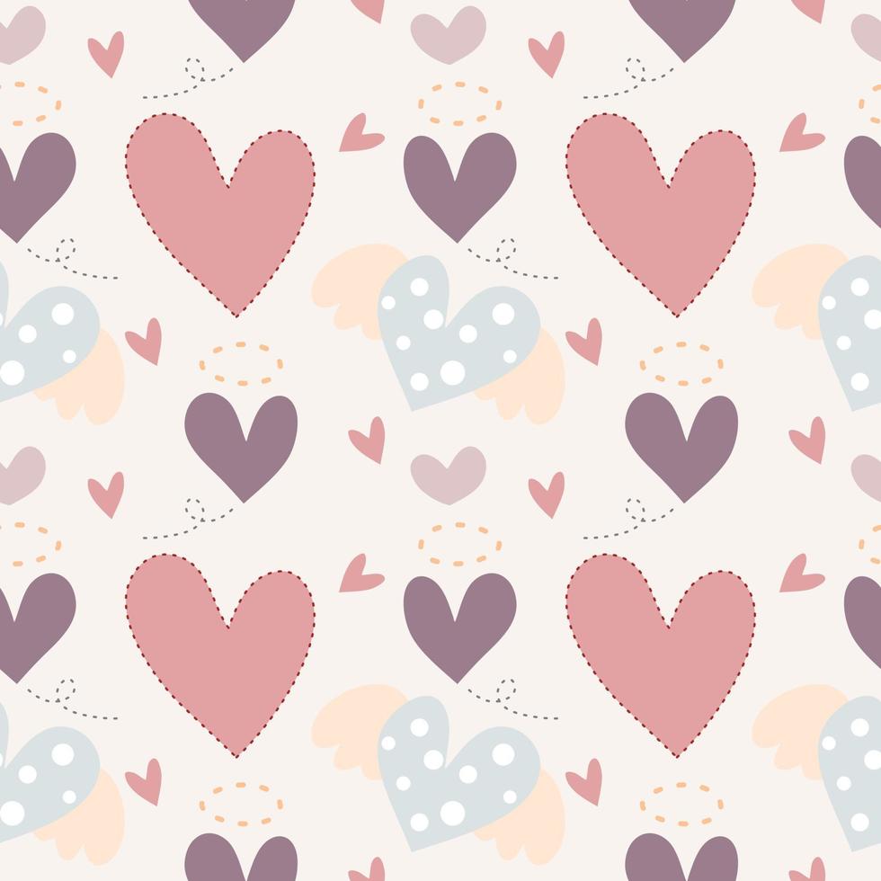 Heart Seamless pattern background vector