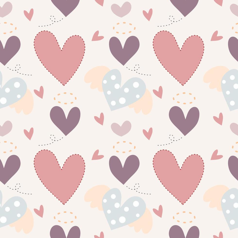 Heart Seamless pattern background vector