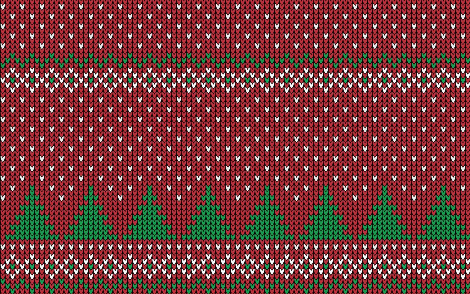 Knitted Christmas and New Year pattern in cow. Wool Knitting Sweater Design. Wallpaper wrapping paper textile print. vector