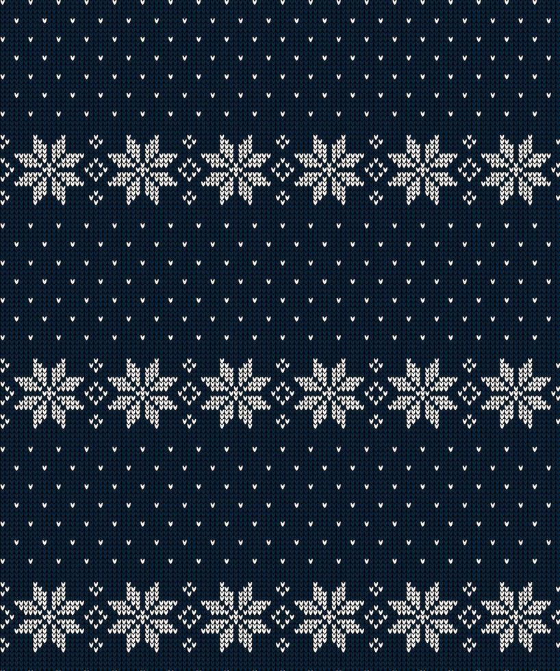 Knitted Christmas and New Year pattern vector