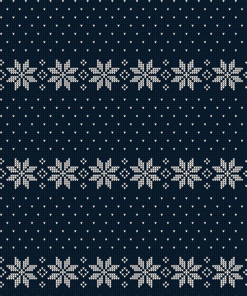 Knitted Christmas and New Year pattern vector