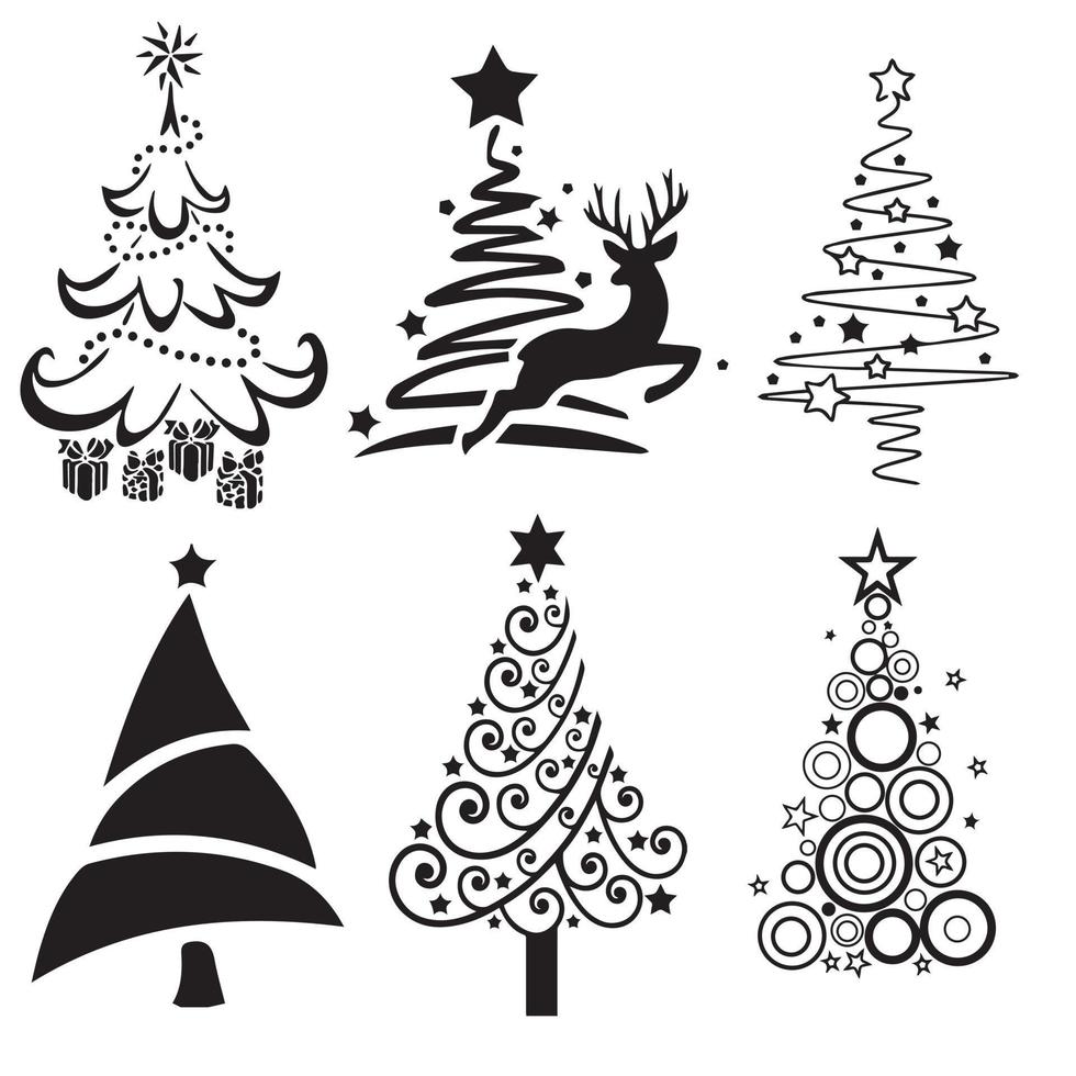 Christmas Tree Silhouette, x-mas tree vector
