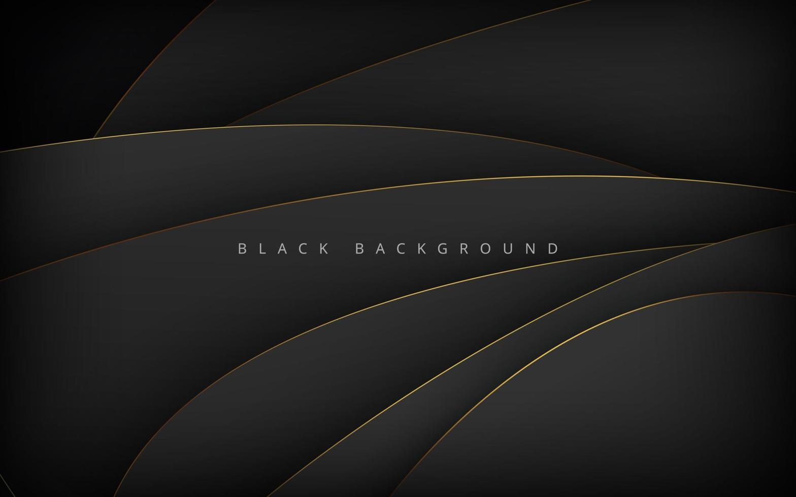 abstract black golden line curve overlap layers background. eps10 vector