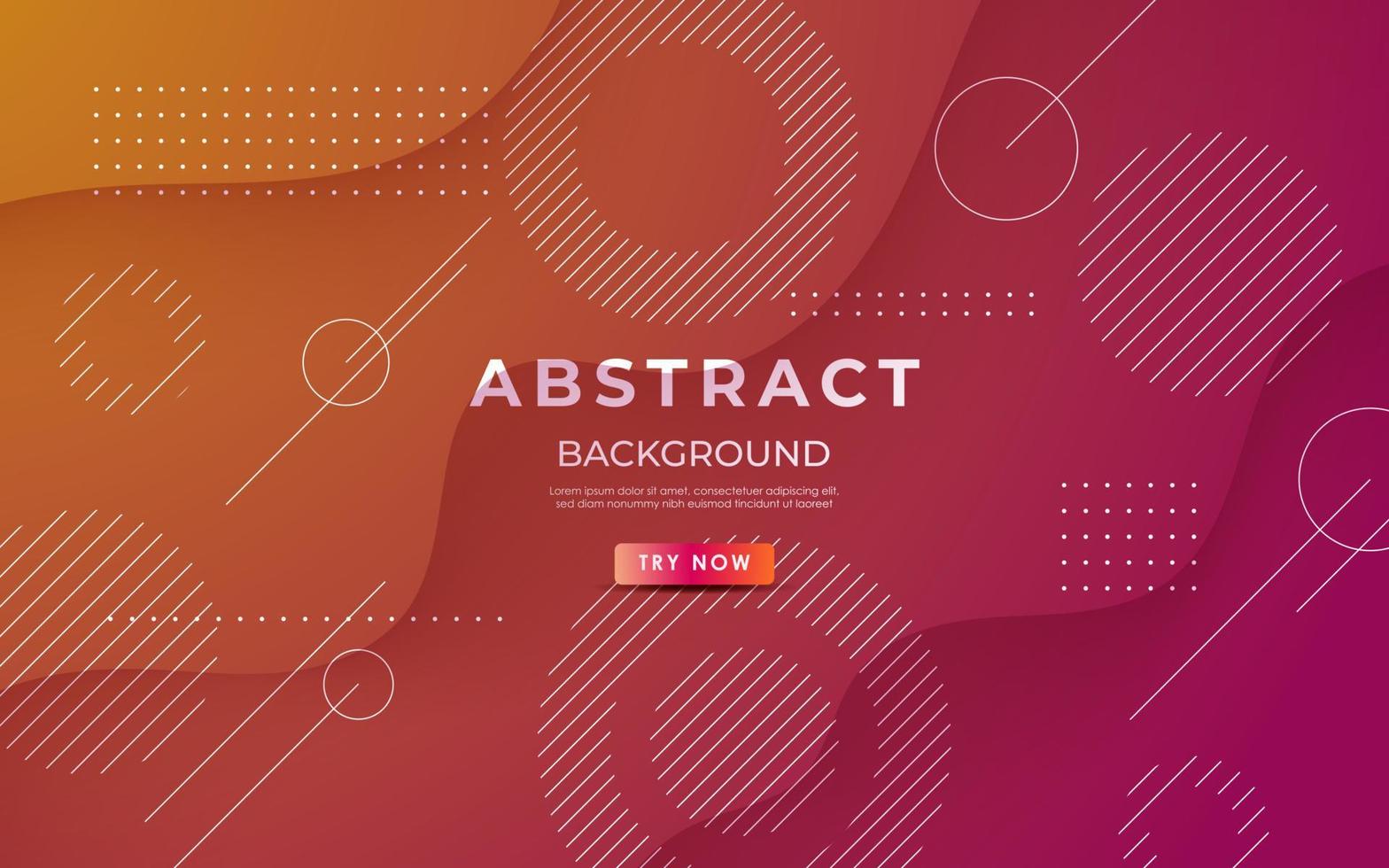 abstract red orange gradient dynamic wavy shadow fluid geometric shape composition background. eps10 vector