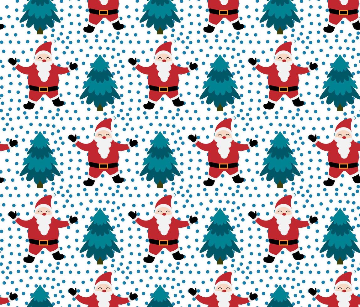 Merry Christmas seamless pattern with Santa Claus,in vector. vector