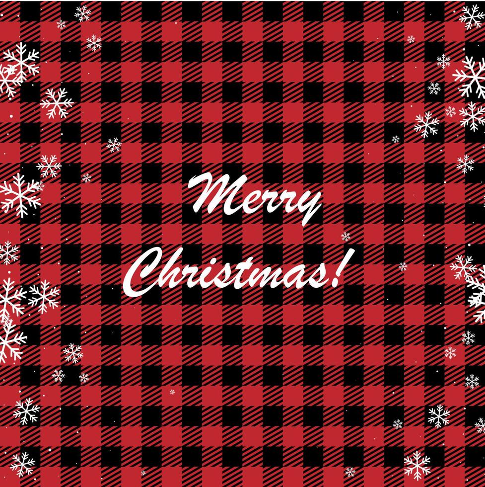 Christmas and New Year pattern at Buffalo Plaid. Festive background for design and print vector