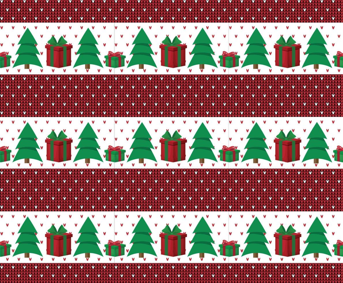 Knitted Christmas and New Year pattern esp 10 vector