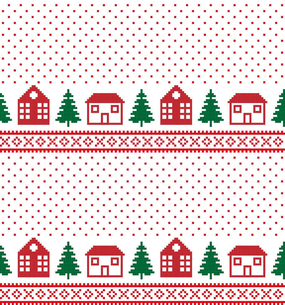 New Year s Christmas pattern pixel vector illustration eps