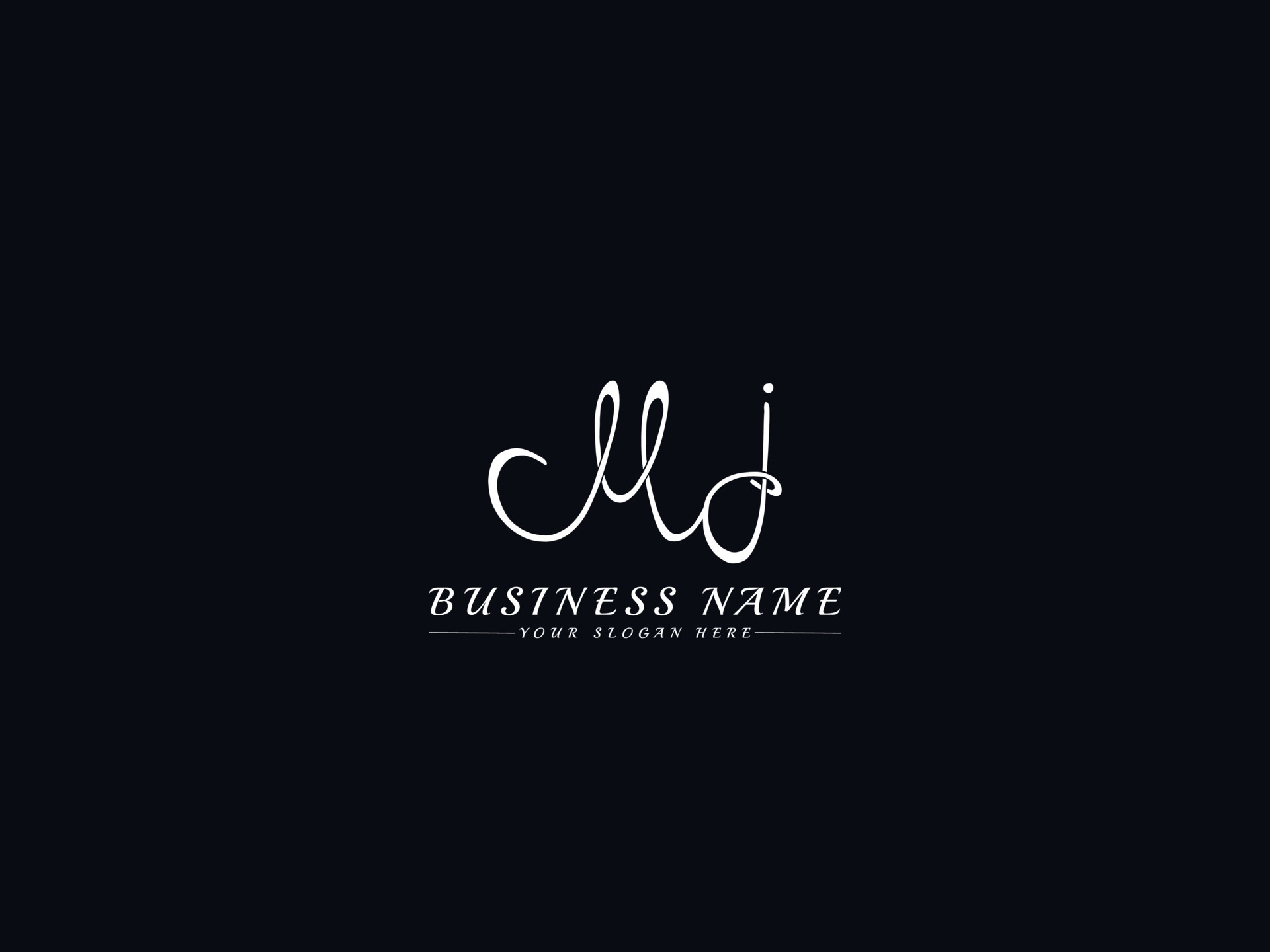 Feminine Mj Logo, New mj Signature Letter Logo Design 16087002 Vector ...