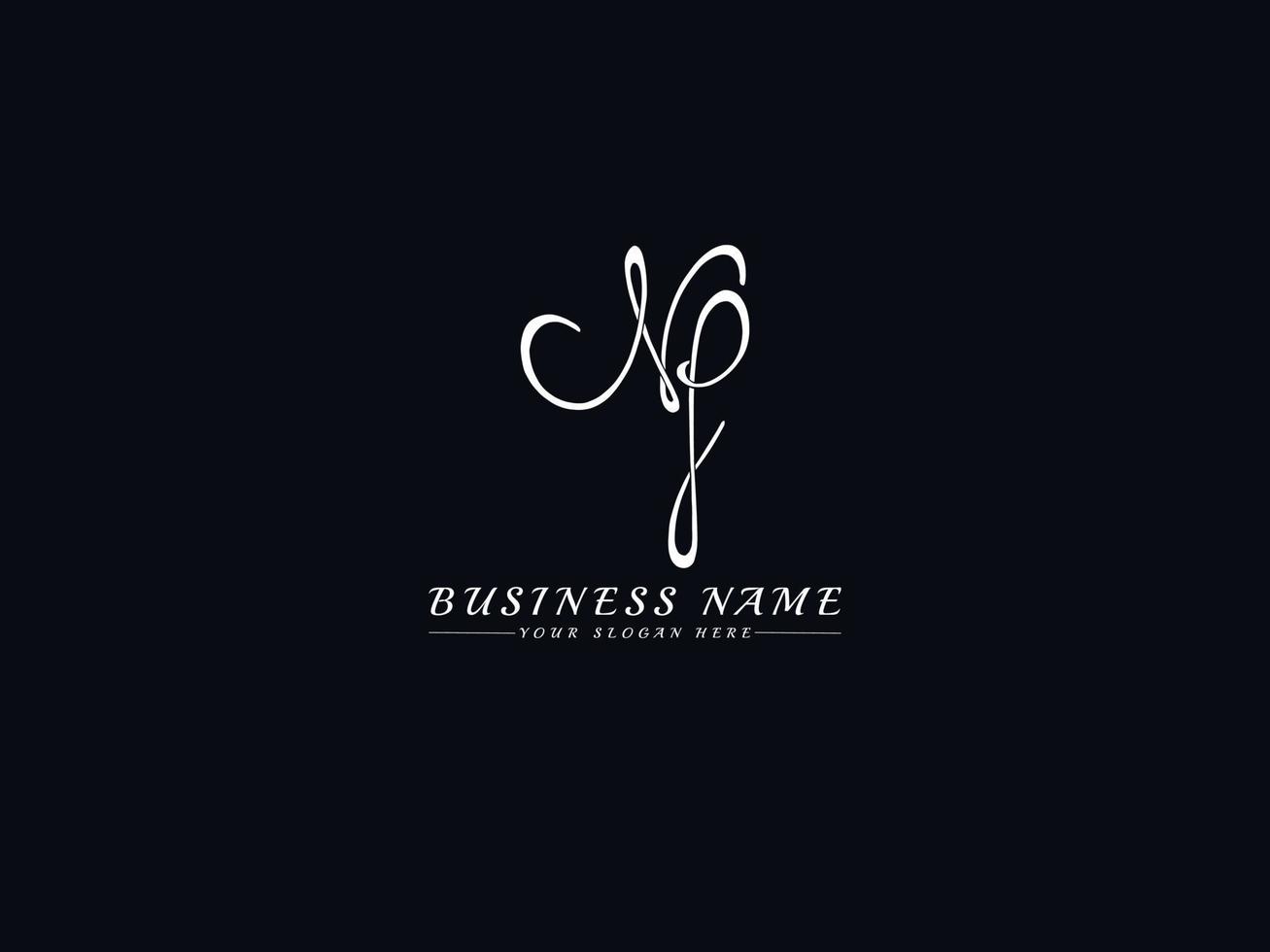 Signature Nf Logo Letter Vector, Initial nf Letter Design vector