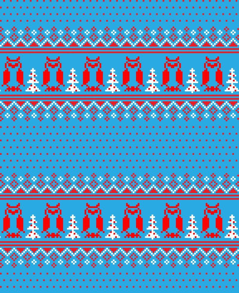 New Year s Christmas pattern pixel vector illustration eps