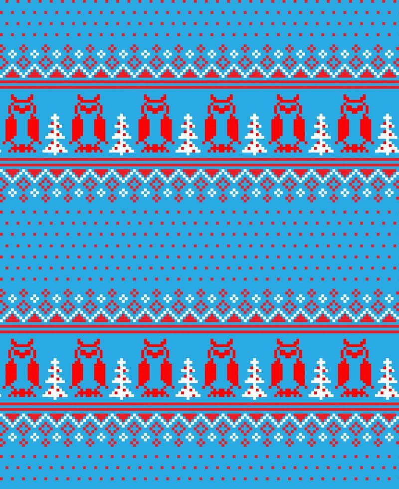 New Year s Christmas pattern pixel vector illustration eps