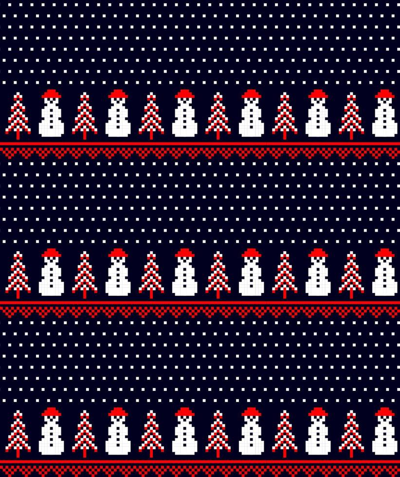 año nuevo navidad patrón pixel vector ilustración eps