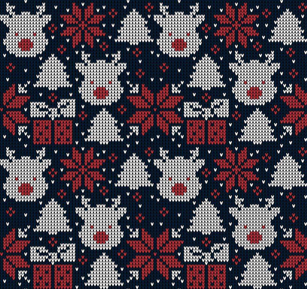 patrón de punto de navidad y año nuevo. diseño de suéter de punto de lana. papel de envolver papel estampado textil. eps 10 vector