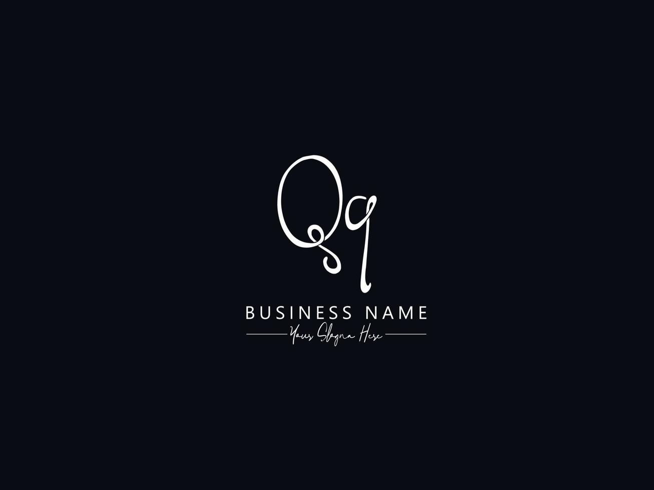 Abstract QQ Signature Logo Letter Vector