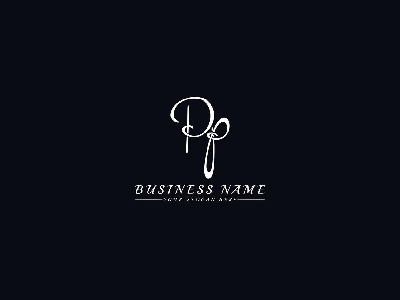 Initial Pp Signature Logo, Unique Pp Logo Letter Design vector