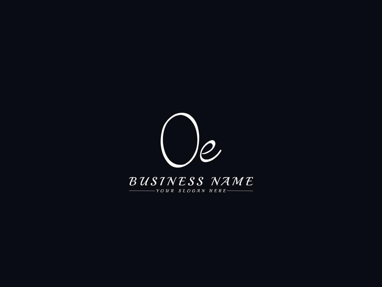 Signature Oe o e Logo Letter Vector Stock