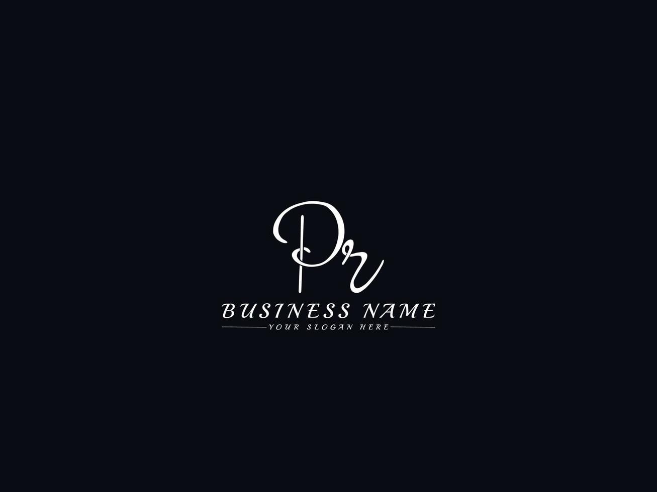 Initial Pr Signature Logo, Unique Pr Logo Letter Design vector