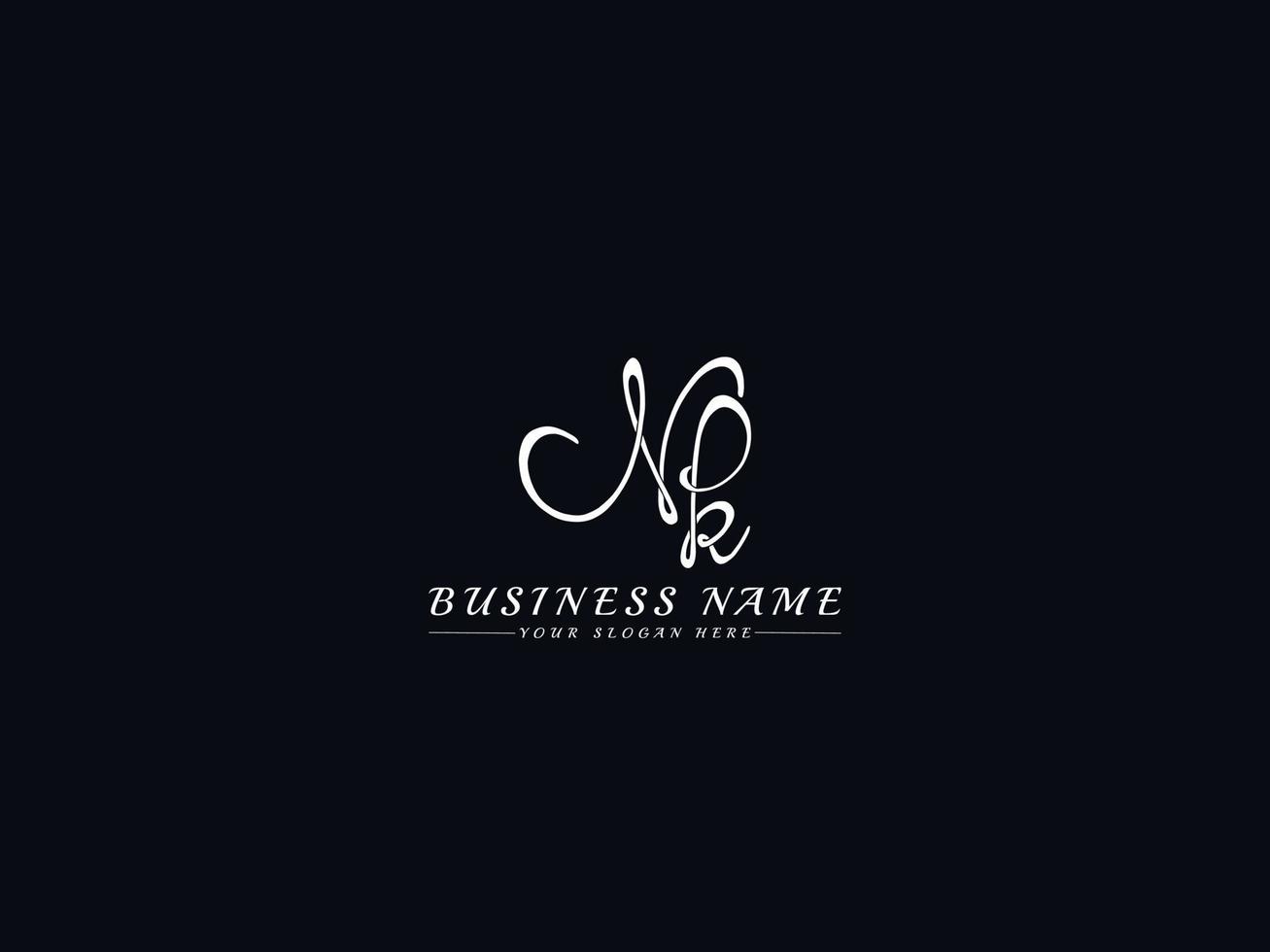 Signature Nk Logo Letter Vector, Initial nk Letter Design vector