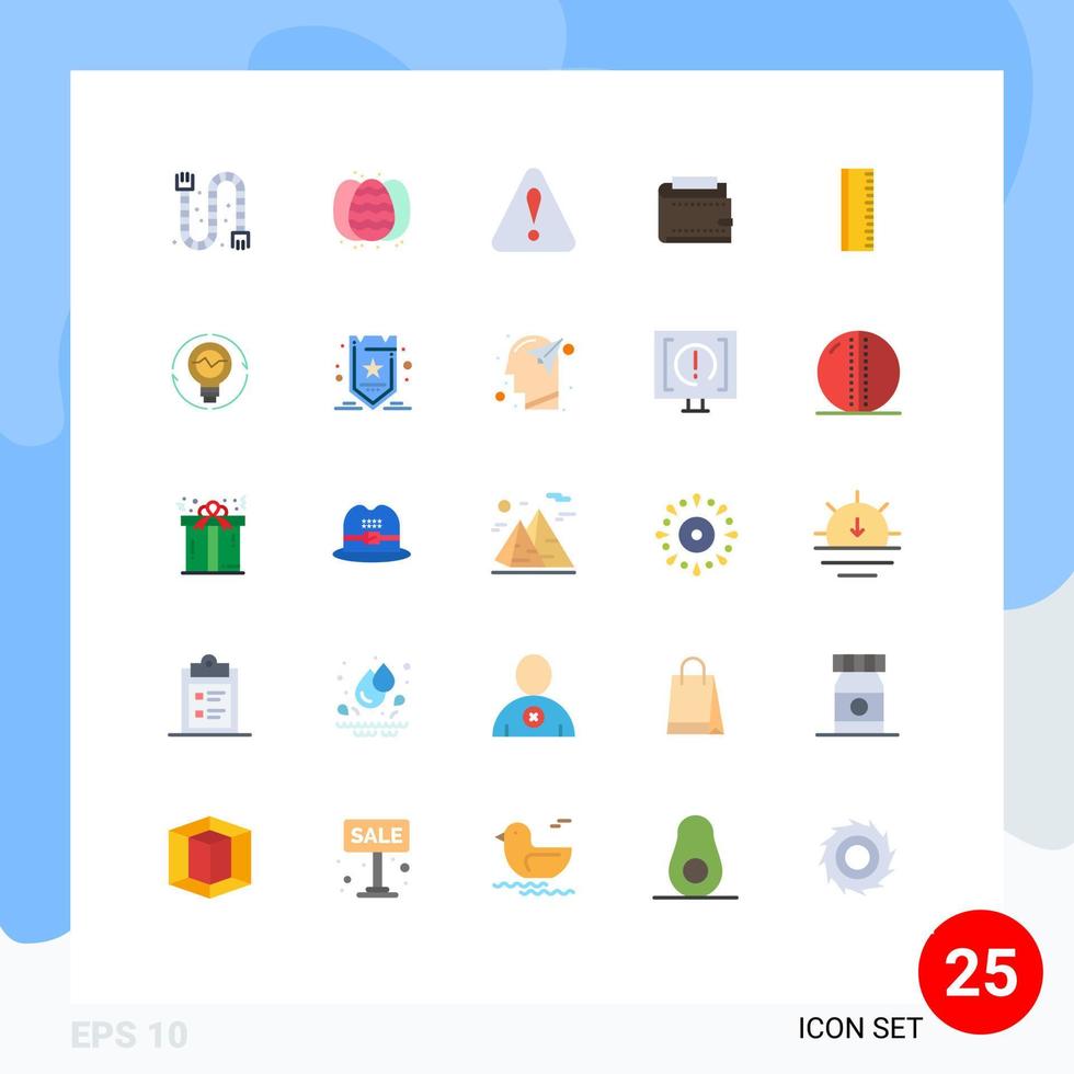 25 Flat Color concept for Websites Mobile and Apps education personal alert money cash Editable Vector Design Elements