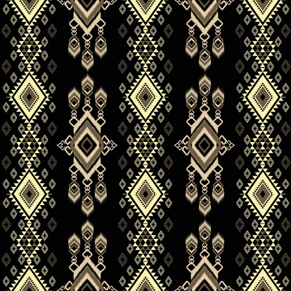 Ikat paisley. Geometric ethnic pattern oriental African American Pakistan,Asia,Aztec motif textile and bohemian.design for background, wallpaper,carpet print, fabric, batik,tile. Ikat pattern vector. vector