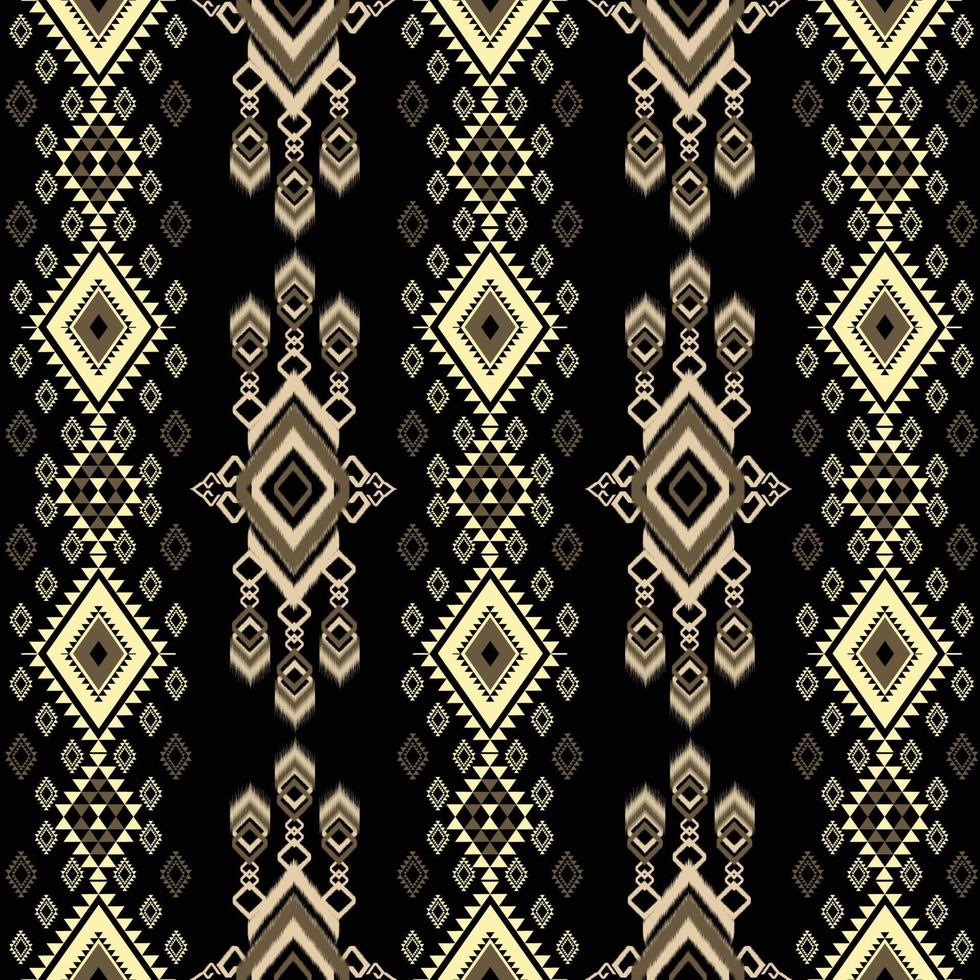 Paisley ikat. patrón étnico geométrico oriental afroamericano pakistán, asia, textil con motivos aztecas y bohemio. diseño para fondo, papel tapiz, estampado de alfombras, tela, batik, azulejo. vector patrón ikat.