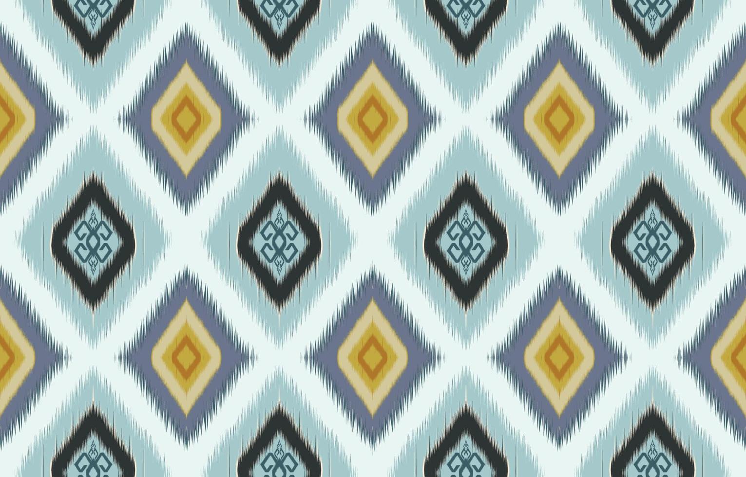 Ikat pattern design.Eethnic ikat pattern oriental African American Indonesia, Asia, Aztec motif textile and bohemian.design for background, wallpaper,carpet print, fabric, batik .vector ikat pattern. vector