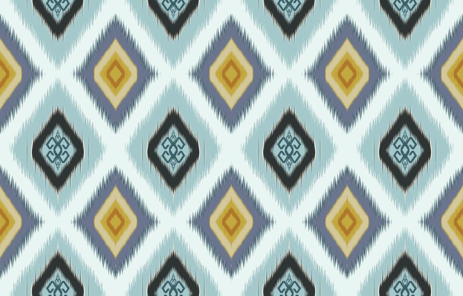 Ikat pattern design.Eethnic ikat pattern oriental African American Indonesia, Asia, Aztec motif textile and bohemian.design for background, wallpaper,carpet print, fabric, batik .vector ikat pattern. vector