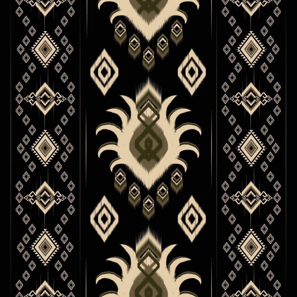 Ikat paisley. Geometric ethnic pattern oriental African American Pakistan,Asia,Aztec motif textile and bohemian.design for background, wallpaper,carpet print, fabric, batik,tile. Ikat pattern vector. vector