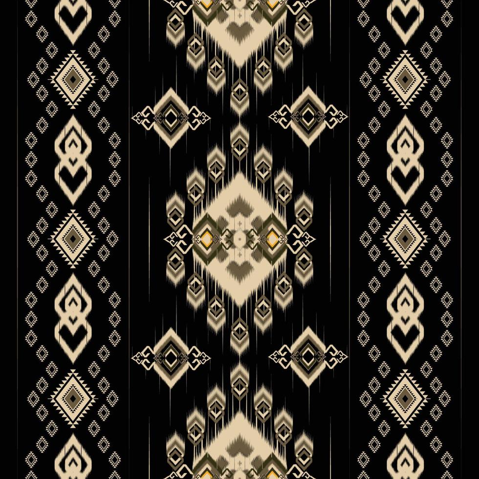 Ikat paisley. Geometric ethnic pattern oriental African American Pakistan,Asia,Aztec motif textile and bohemian.design for background, wallpaper,carpet print, fabric, batik,tile. Ikat pattern vector. vector
